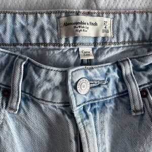 Abercrombie & Fitch Sky Blue Wide Leg Jeans
